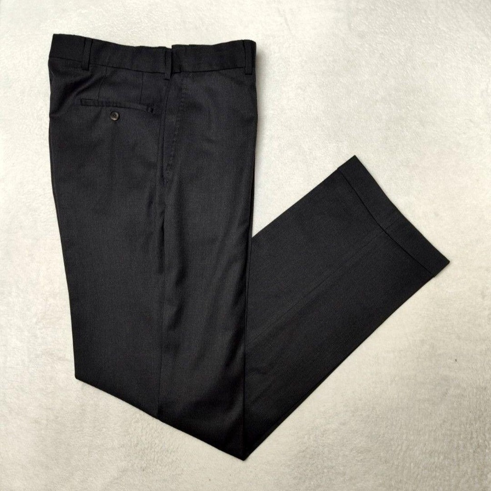 Hugo Boss Pants Mens 35x34 Gray Slim Wool James Brown Dress Slacks Tailored USA
